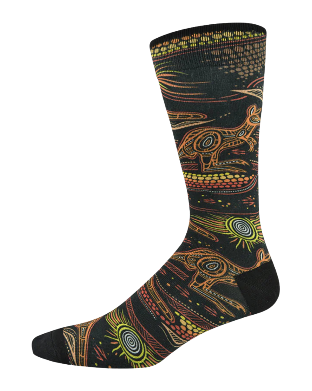 Mens Indigenous Australian Kangaroo Bamboo Sock