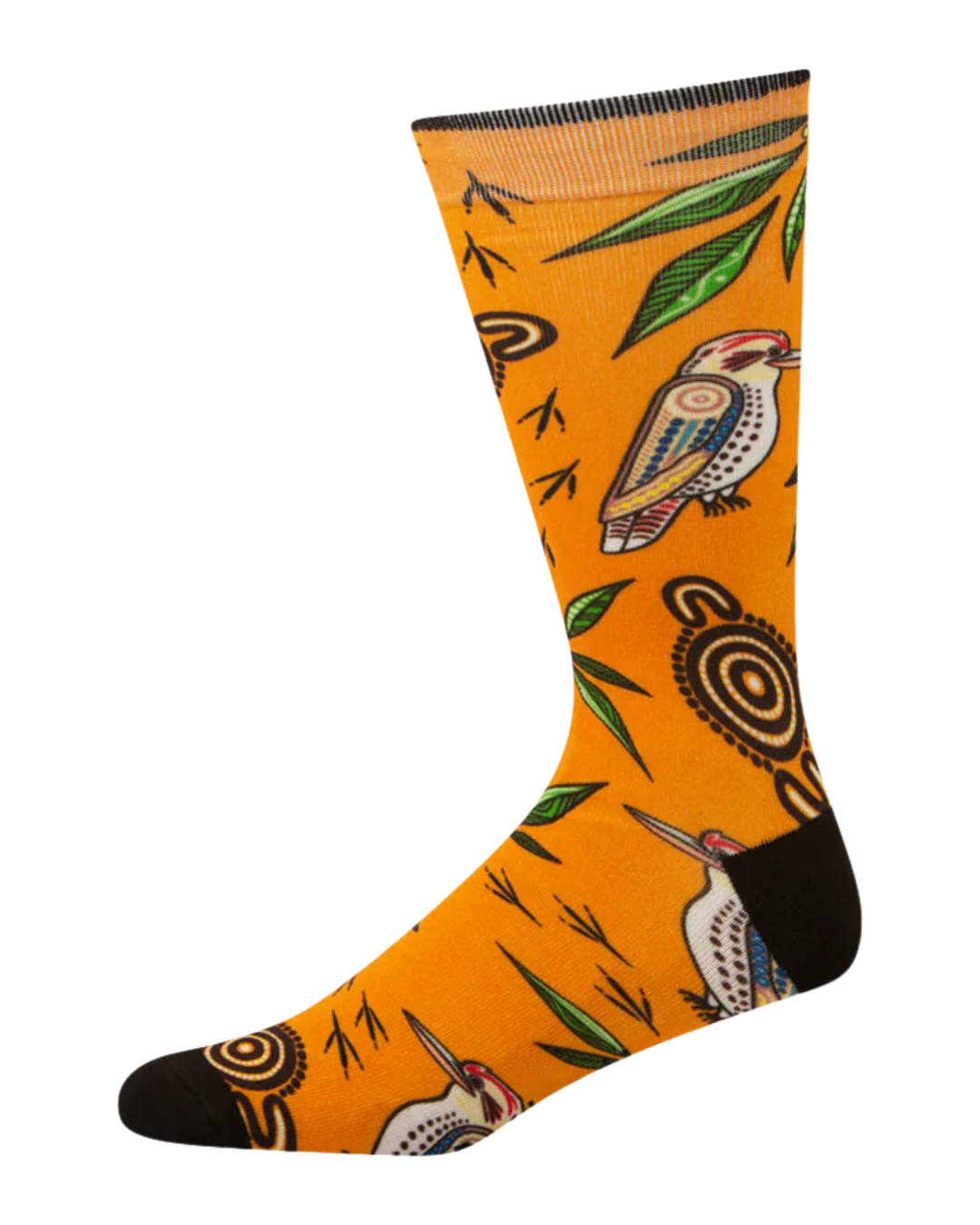 Mens Native Australian Kookaburra Bamboo Sock