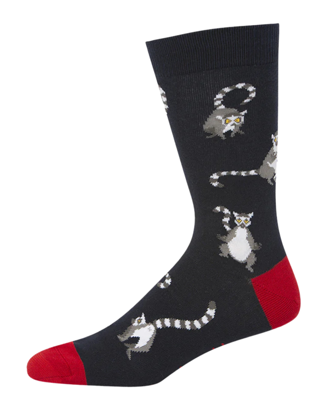 Mens Ring Tailed Lemurs Bamboo Sock