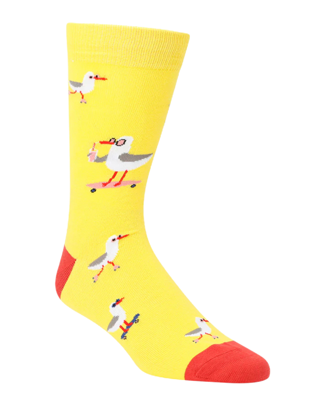 Mens Seaside Seagull Bamboo Sock