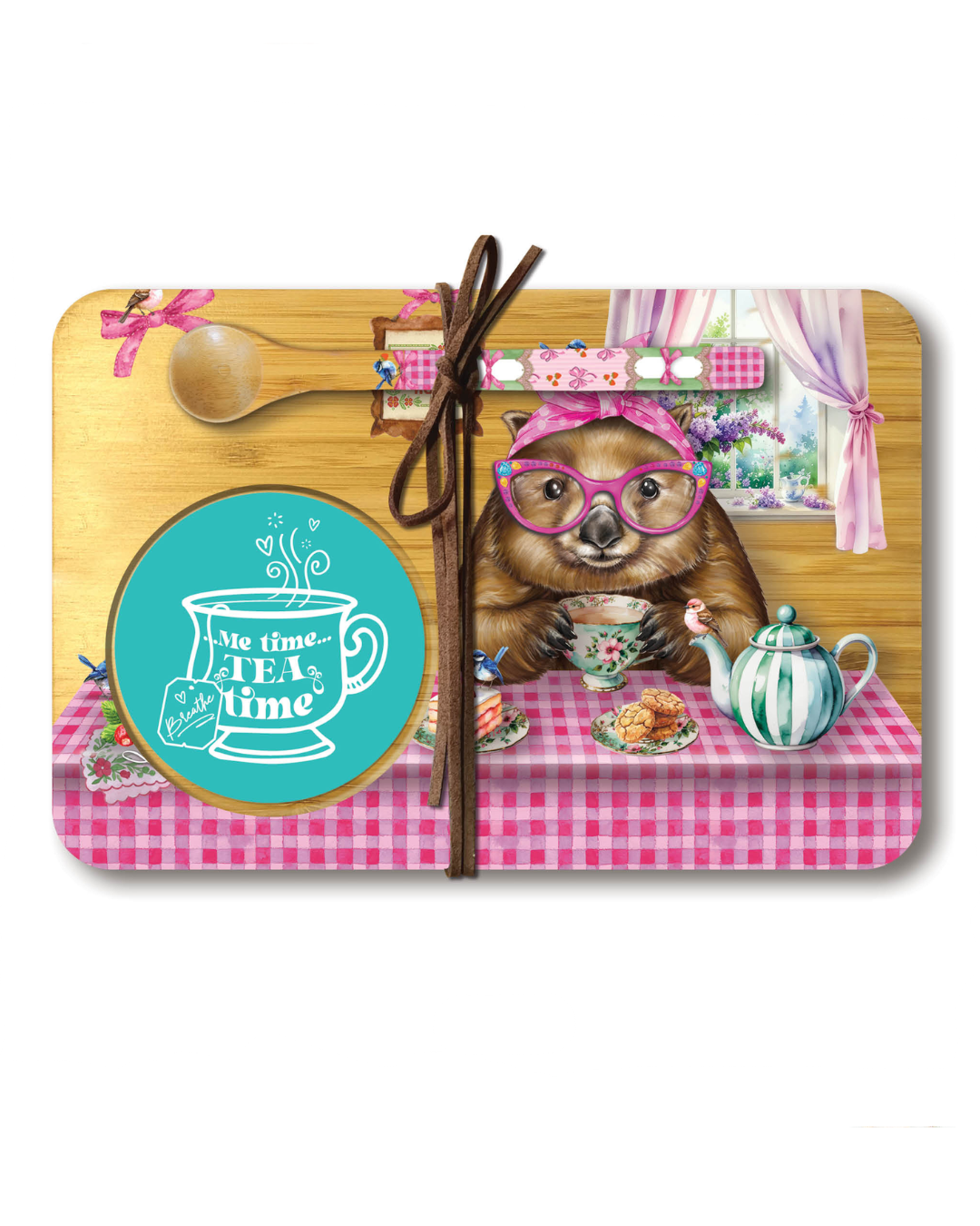 Bamboo Tea Tray With Spoon - Wonda Wombat