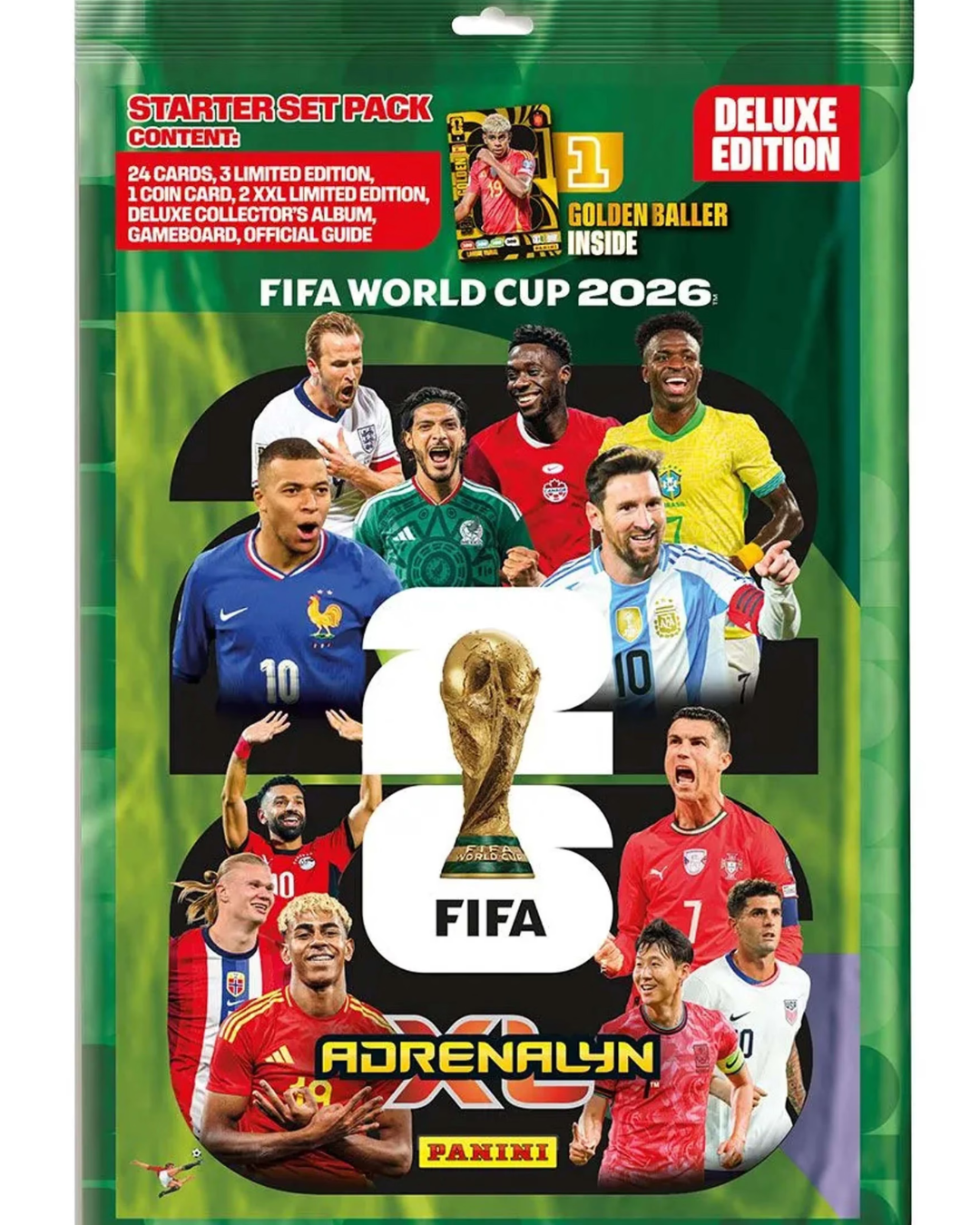 Panini FIFA World Cup Adrenalyn XL 2026 Card Starter Pack - Album- Deluxe Version