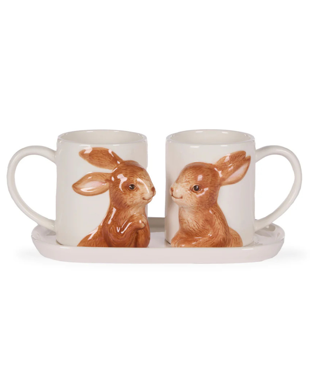 Ceramic Bunnies Mug Set