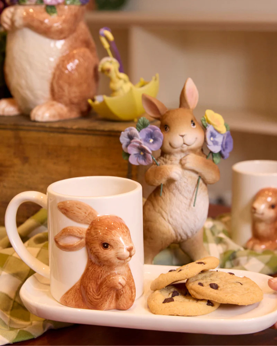 Ceramic Bunnies Mug Set