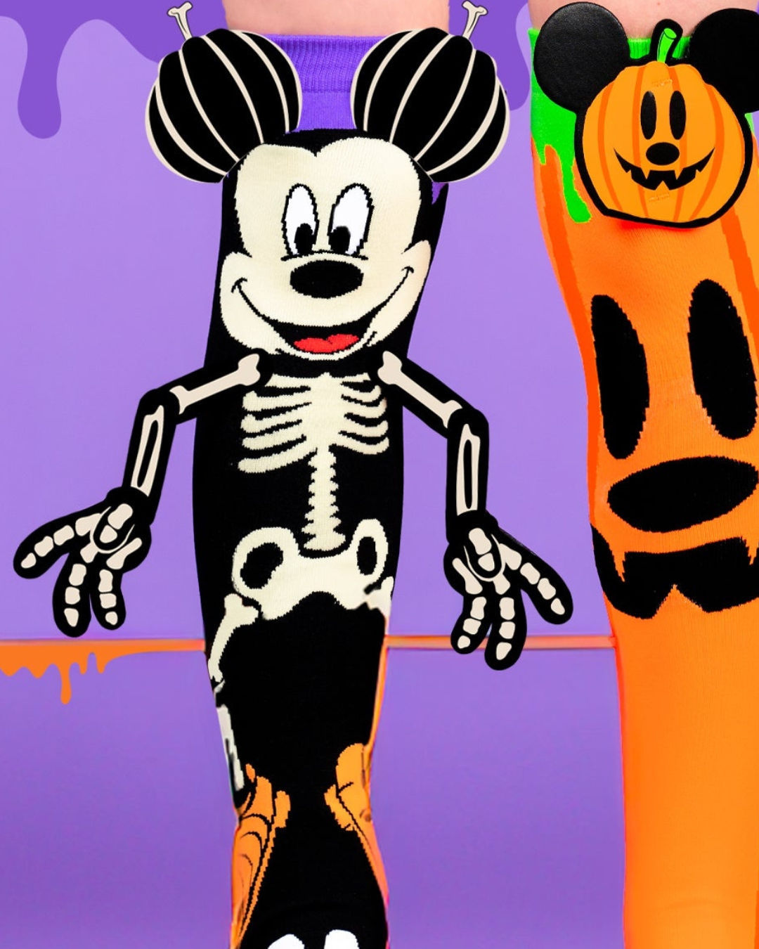 Mickey Glow In The Dark Socks