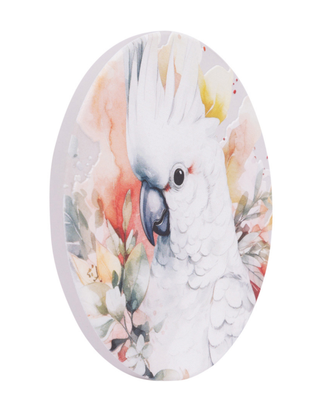 Native Blooms Cockatoo Ceramic Coaster