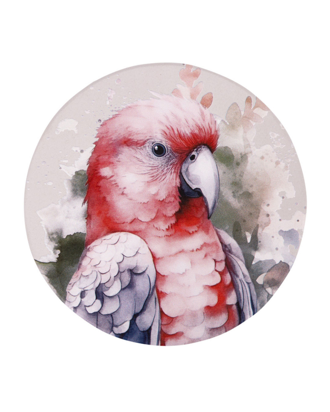 Native Blooms Galah Ceramic Coaster