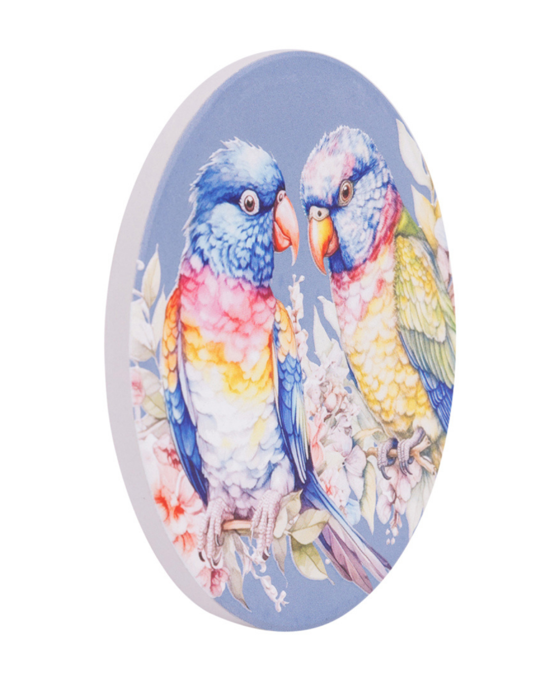 Native Blooms Lorikeets Ceramic Coaster
