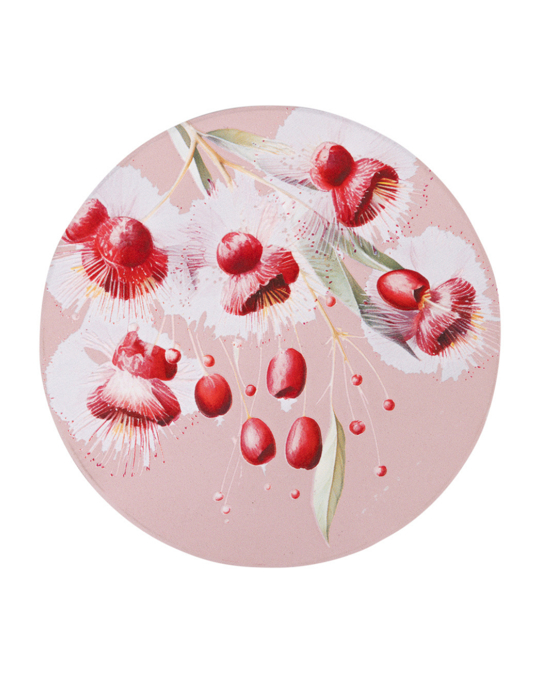 Native Blooms Pink Floral Ceramic Coaster