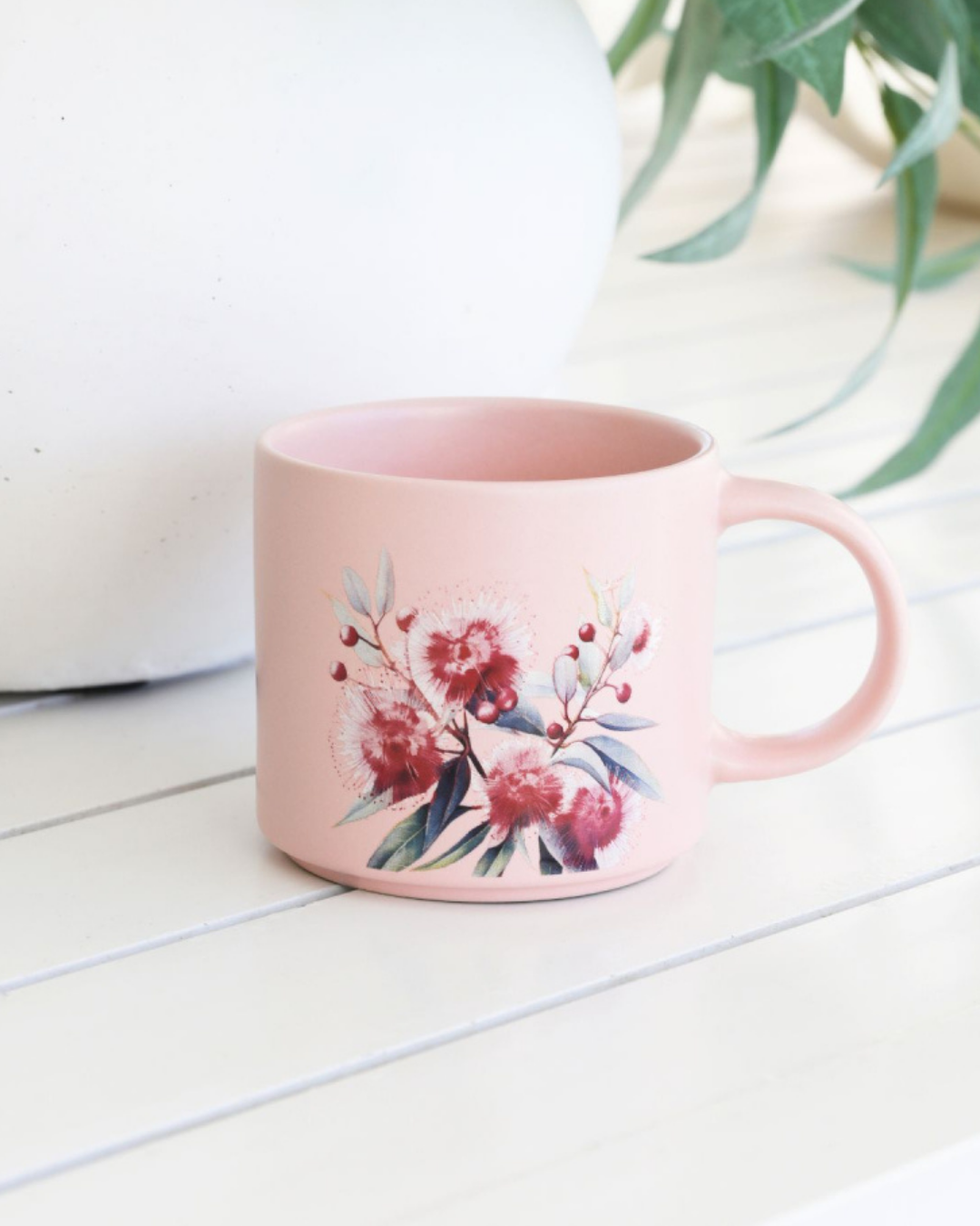 Native Blooms Red Floral Mug