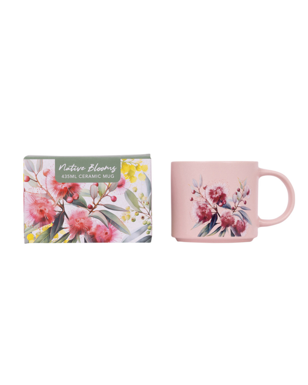 Native Blooms Red Floral Mug