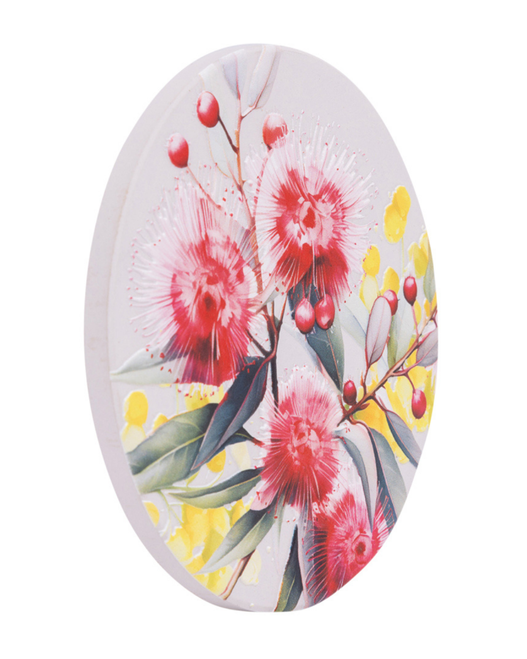 Native Blooms Red Wattle Ceramic Coaster