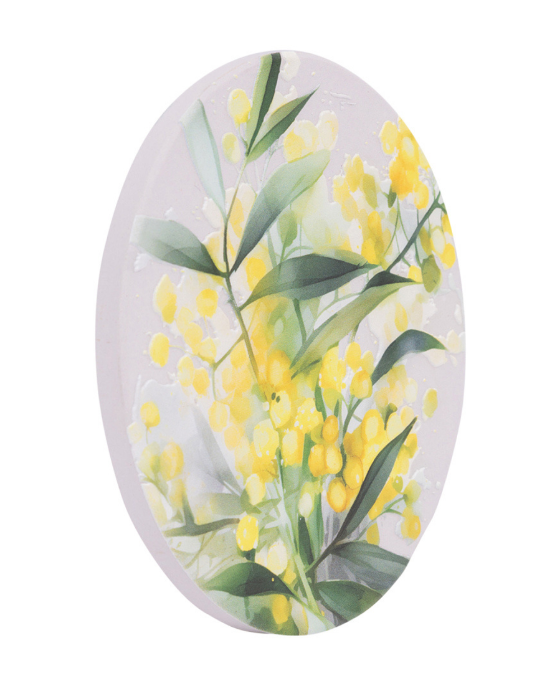 Native Blooms Yellow Wattle Ceramic Coaster