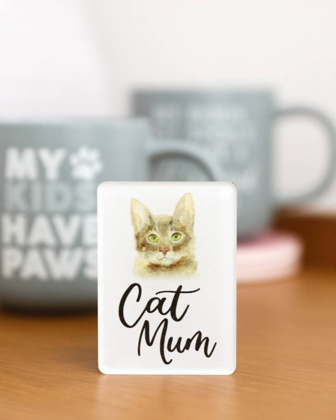 Pet Lovers Cat Mum Acrylic Magnet