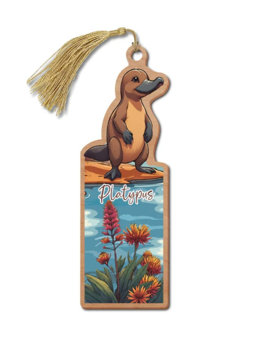 Australian Made Wooden Bookmark - Platypus