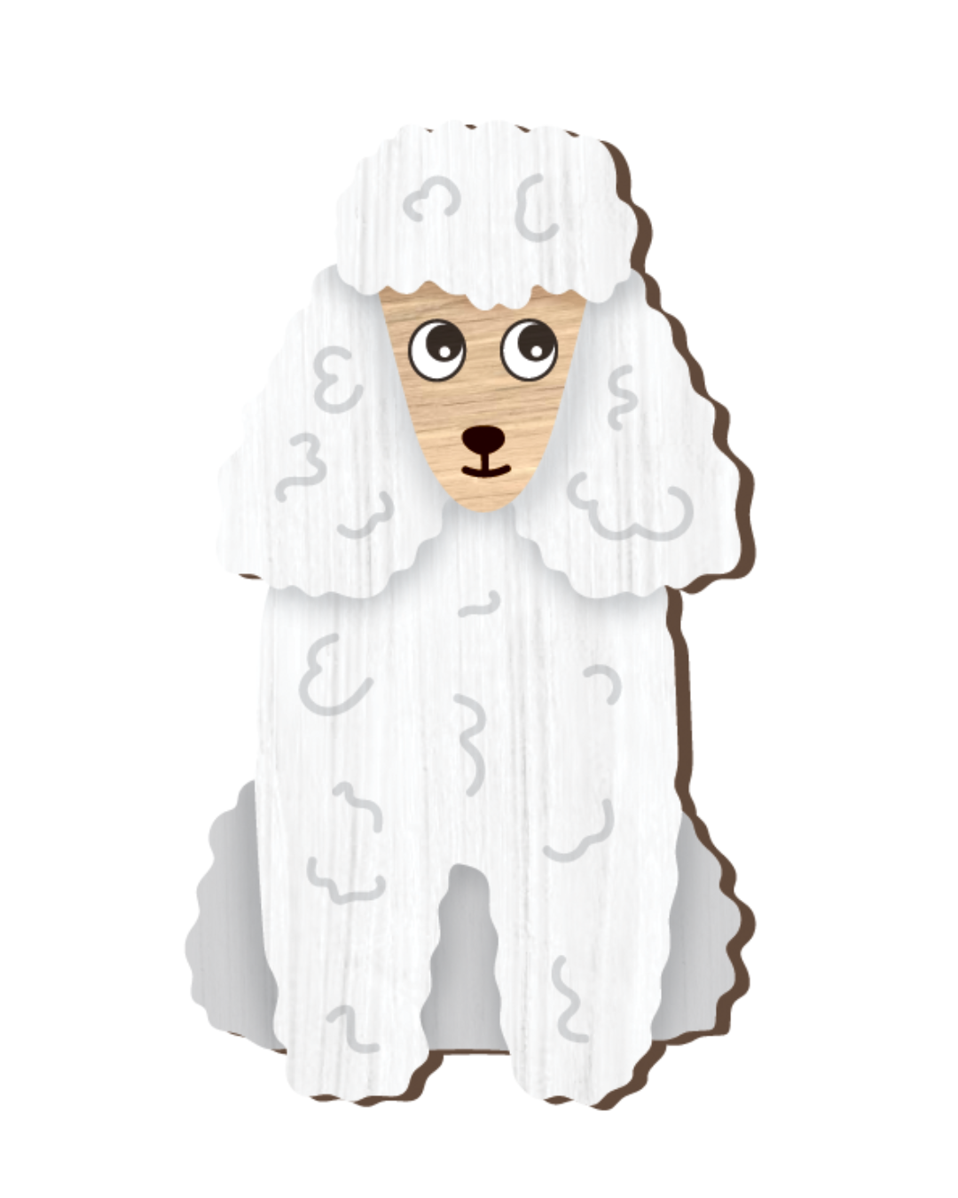 I Love My Poodle Magnet