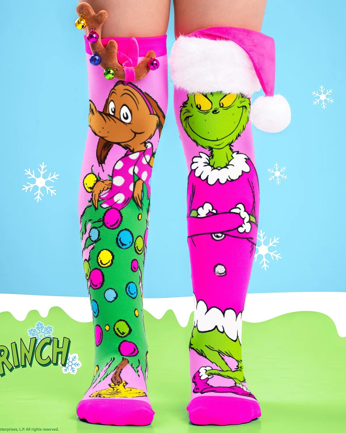 Pretty In Grinch Socks