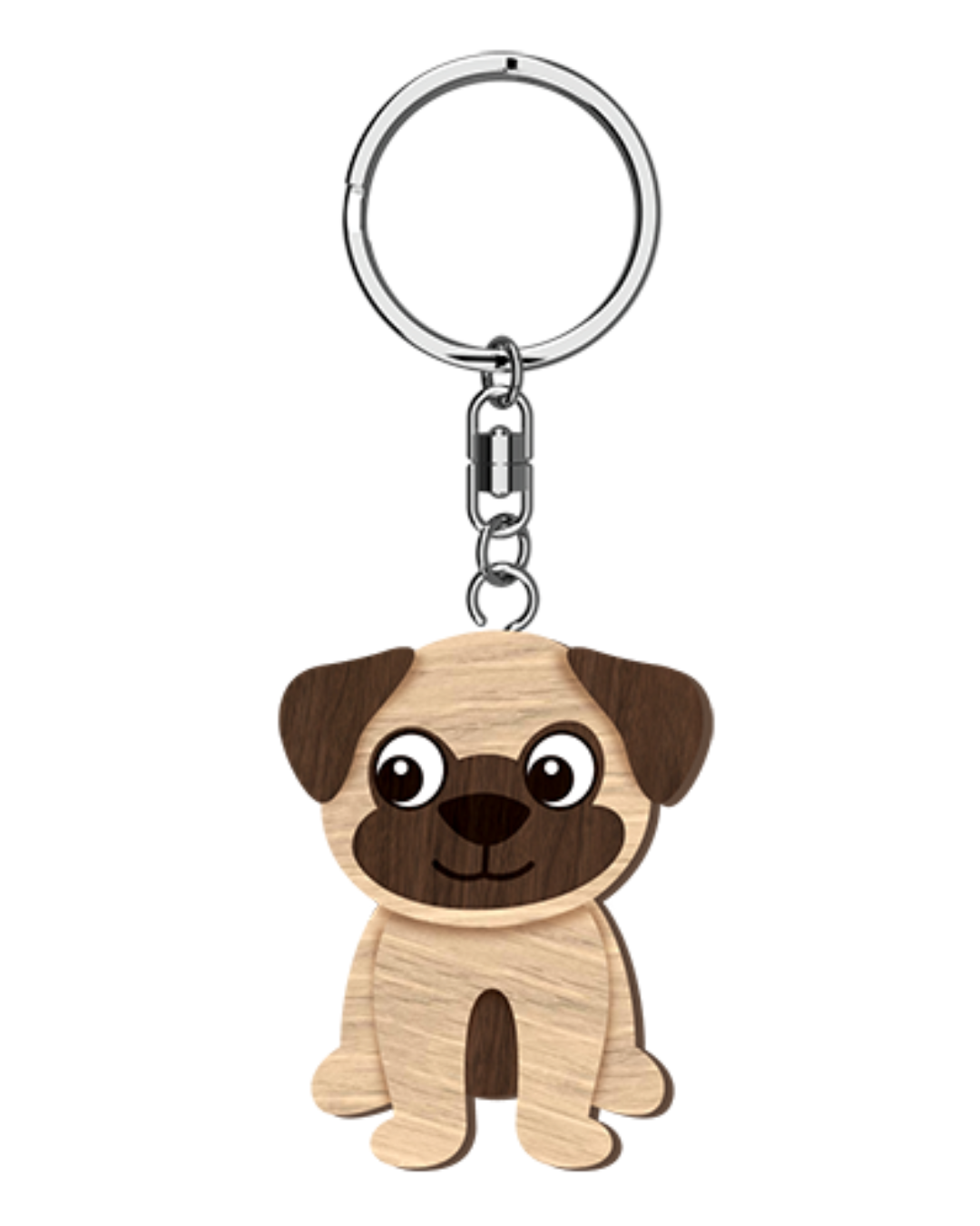 I Love My Pug Key Ring