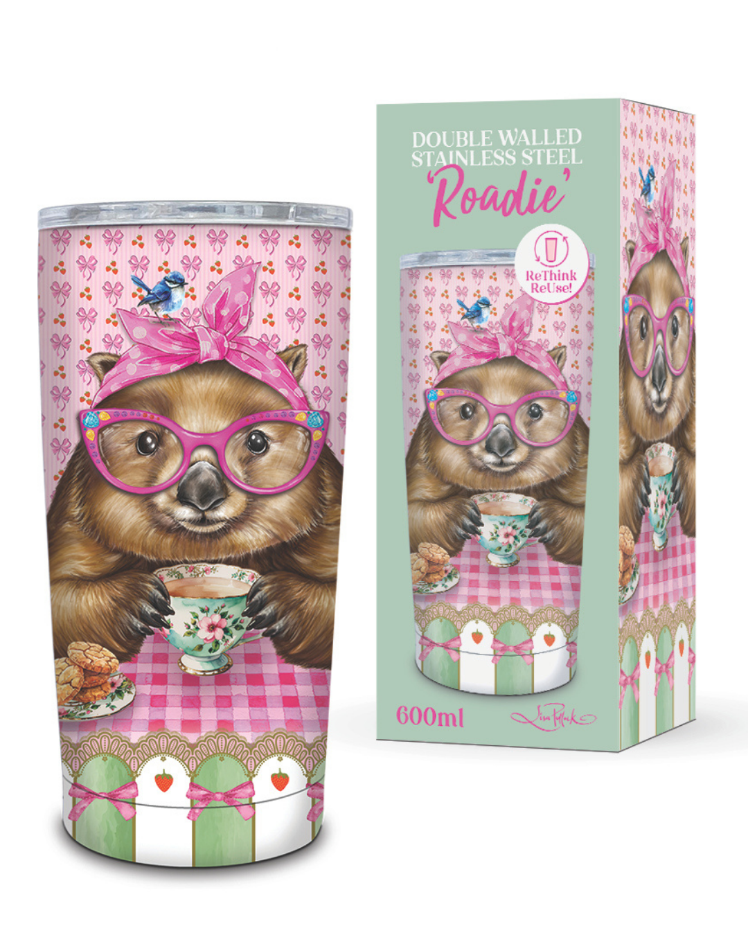 Wonda Wombat - Stainless Steel Travel Mug