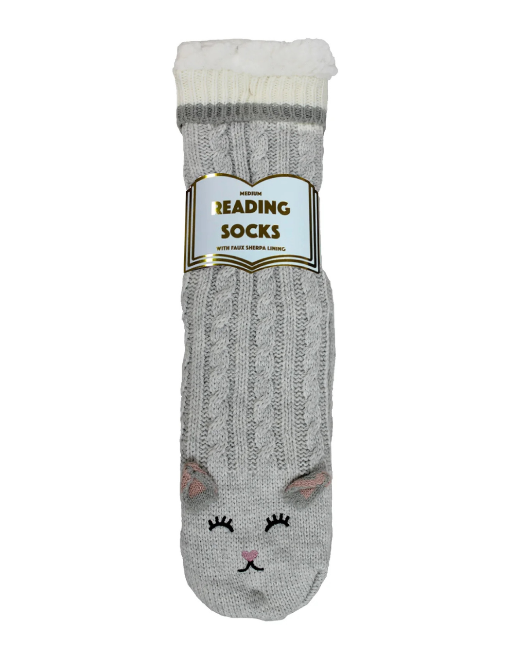 Reading Socks - Grey Cat