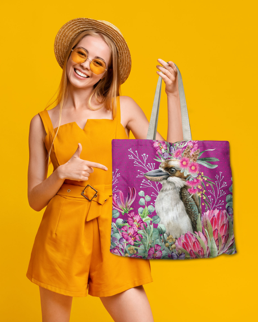 Blush Kookaburra - Reusable Shopping Bag