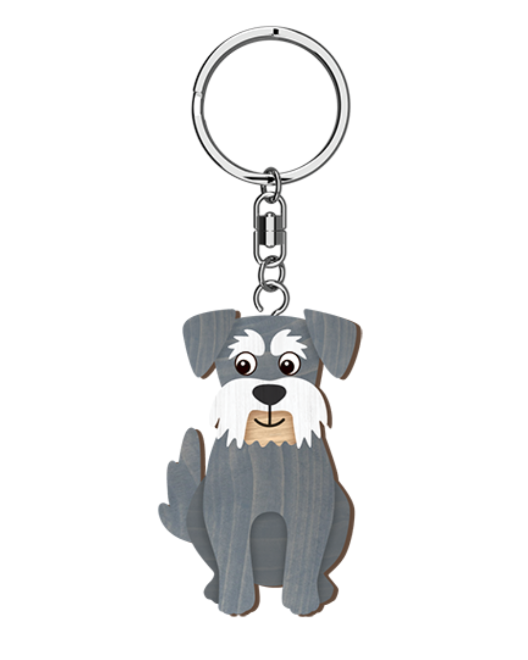 I Love My Schnauzer Key Ring