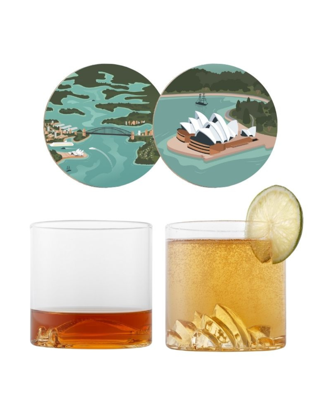 Sydney Icons Old Fashioned Glass Twin Set