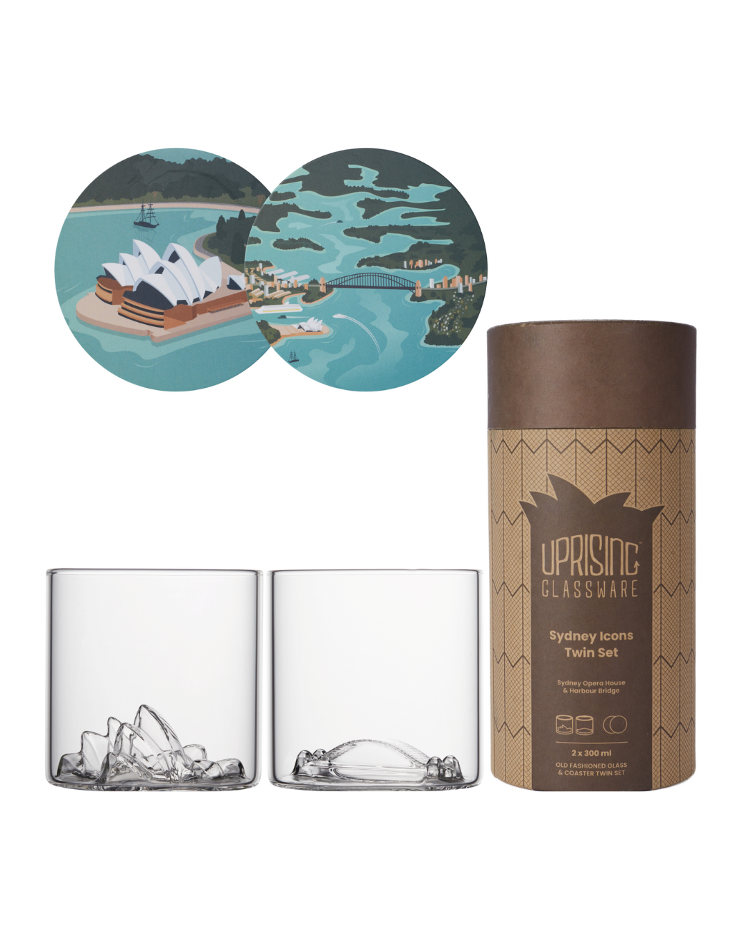 Sydney Icons Old Fashioned Glass Twin Set