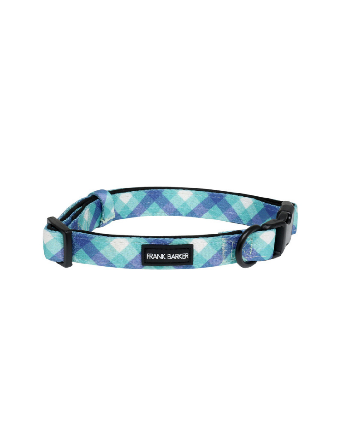 Frank Barker Teal Gingham Collar