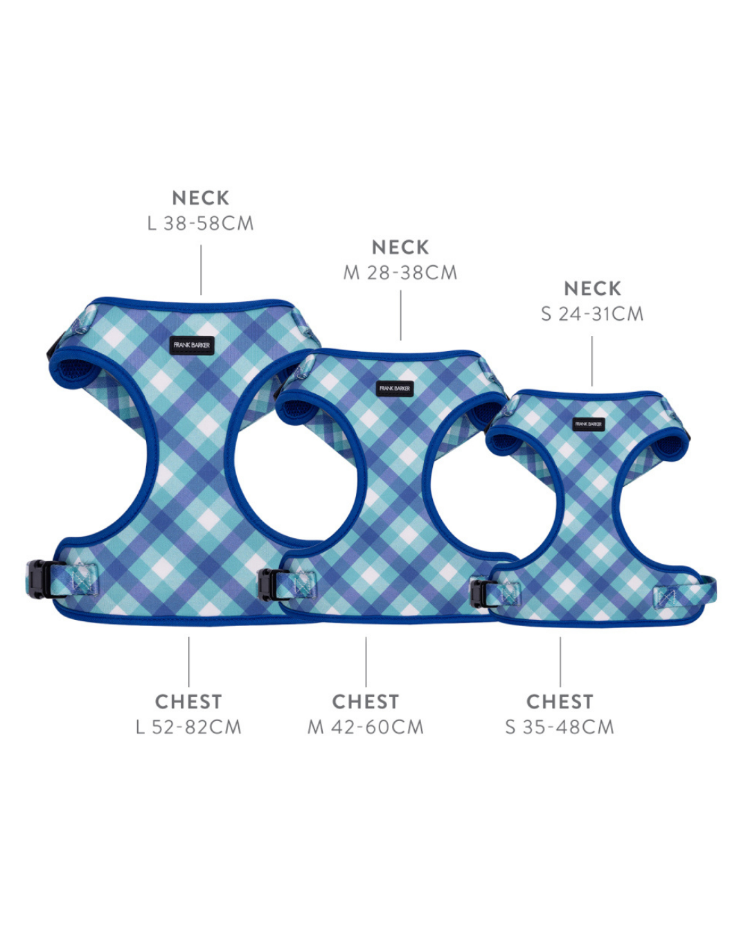 Frank Barker Teal Gingham Harness