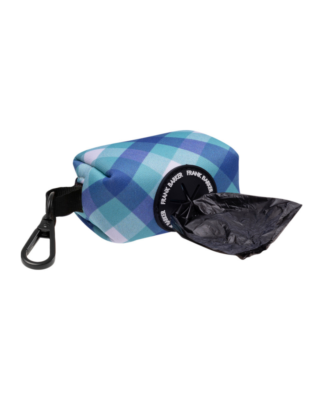 Frank Barker Teal Gingham Poop Bag