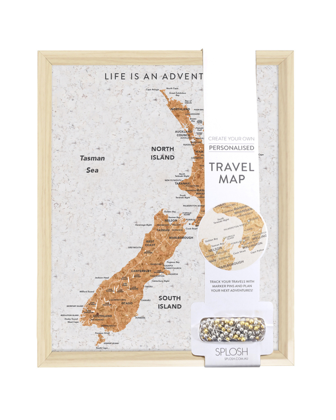 Travel Board New Zealand Map Small