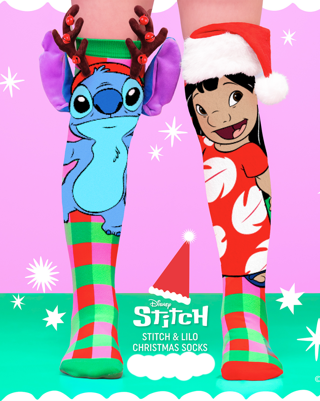 Lilo and Stitch Christmas Socks
