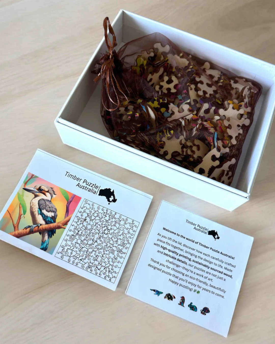 Colorful Kookaburra Wooden Puzzle