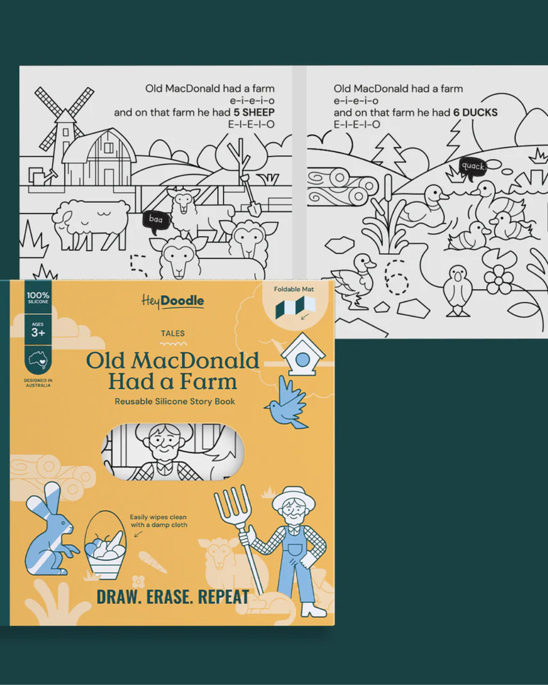 Old MacDonald Had a Farm Reusable Colouring Book