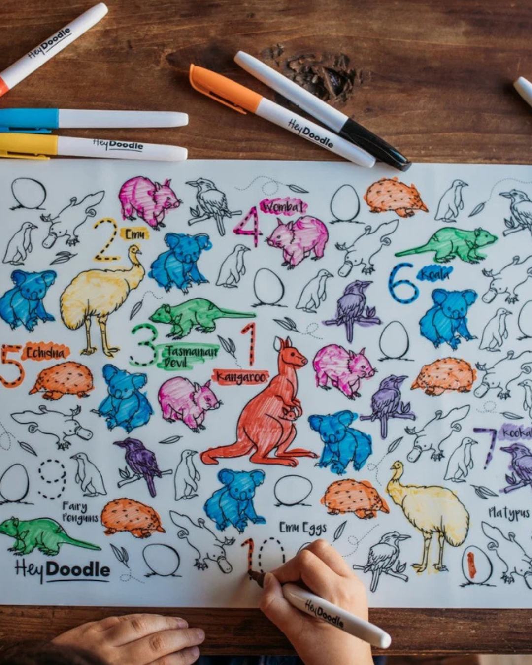 Aussie Animals Classic Colouring and Doodle Mat