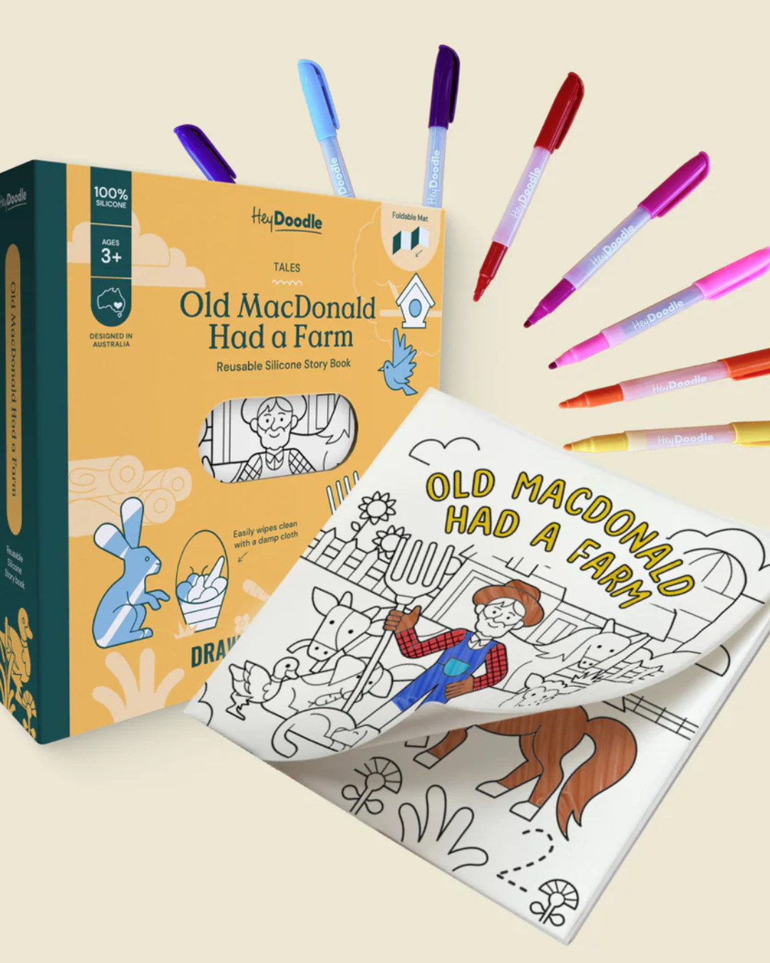 Old MacDonald Had a Farm Reusable Colouring Book