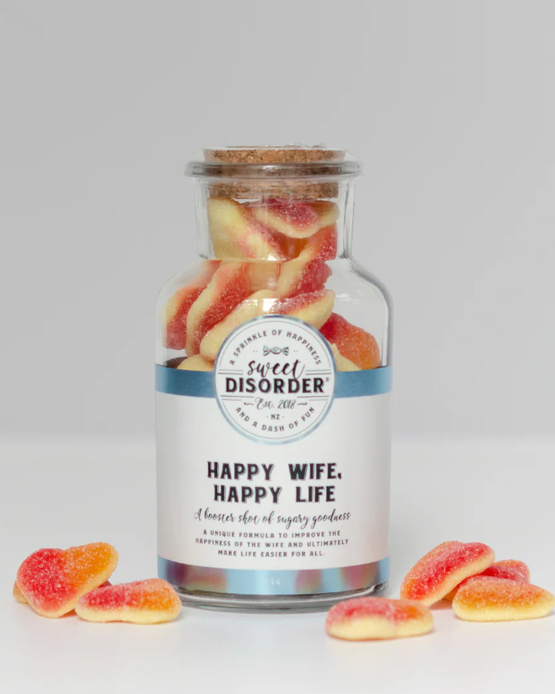 Happy Wife,Happy Life Sour Peach Hearts