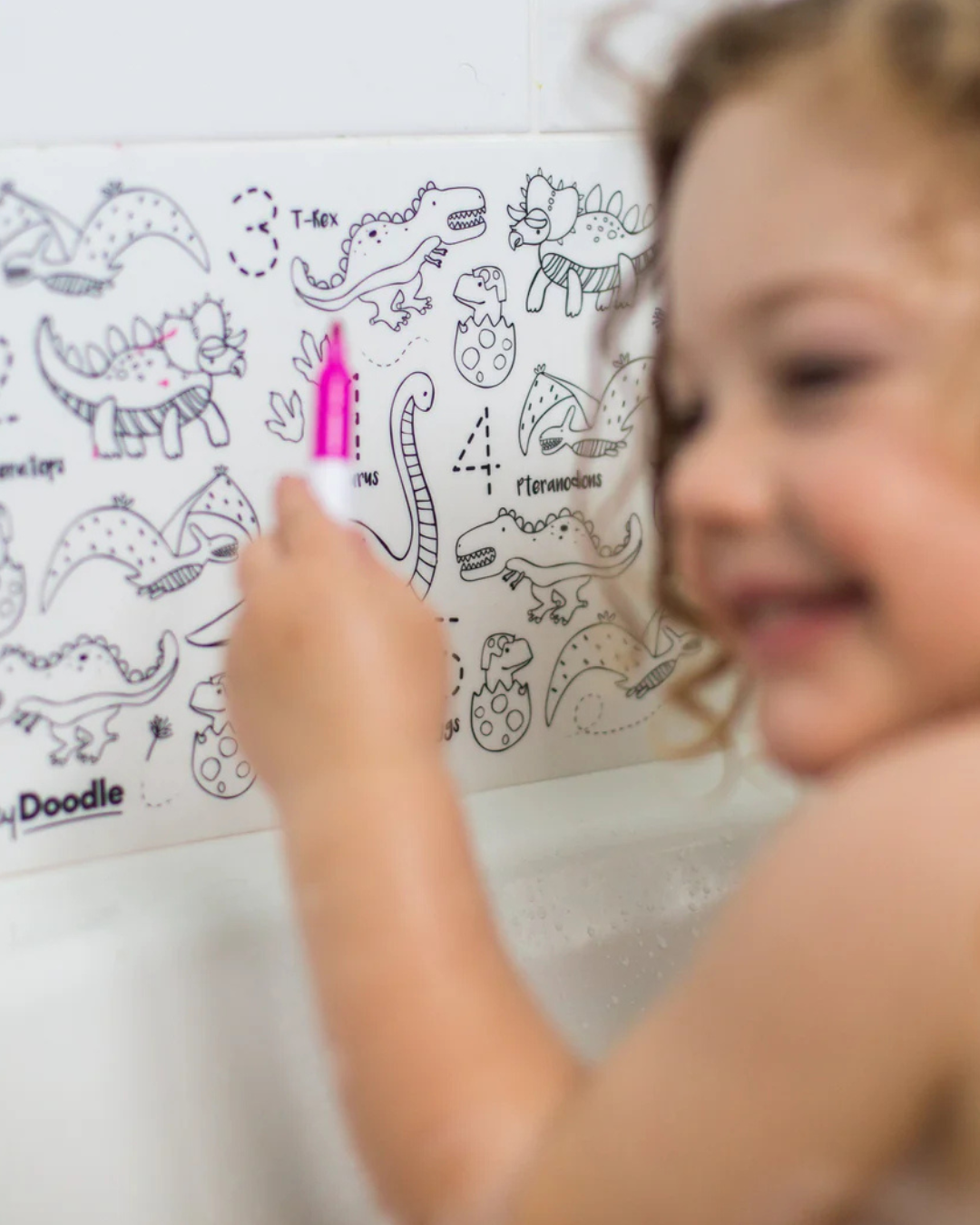 Dinoroar Colouring Reusable Colouring and Doodle Mat