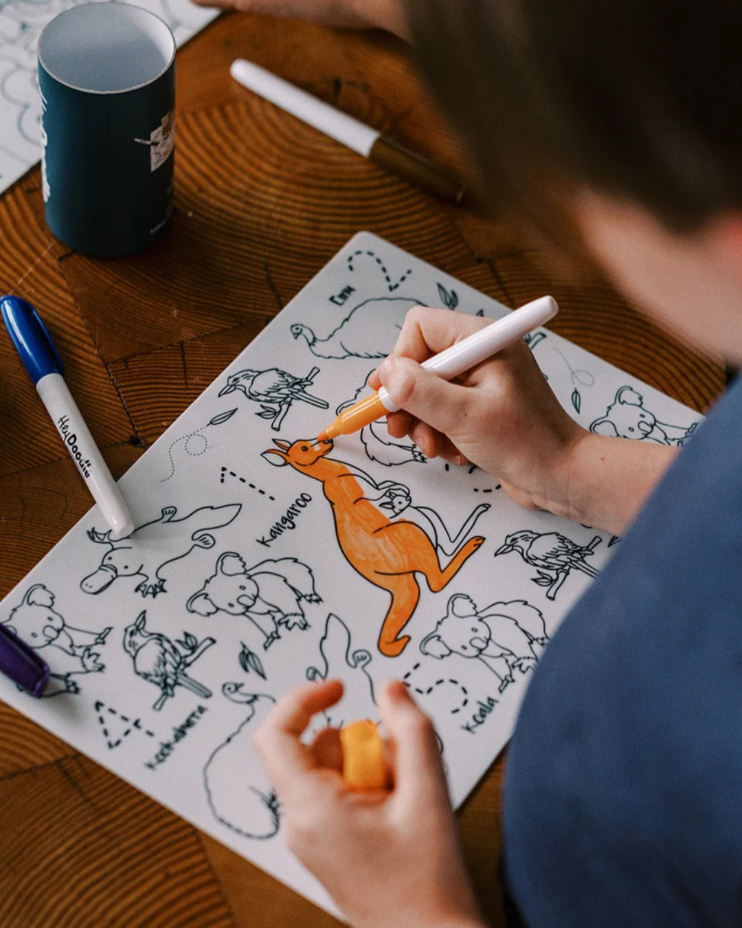 Aussie Animals Reusable Mini Colouring and Doodle Mat