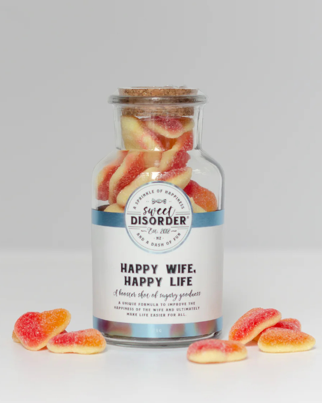 Happy Wife,Happy Life Sour Peach Hearts