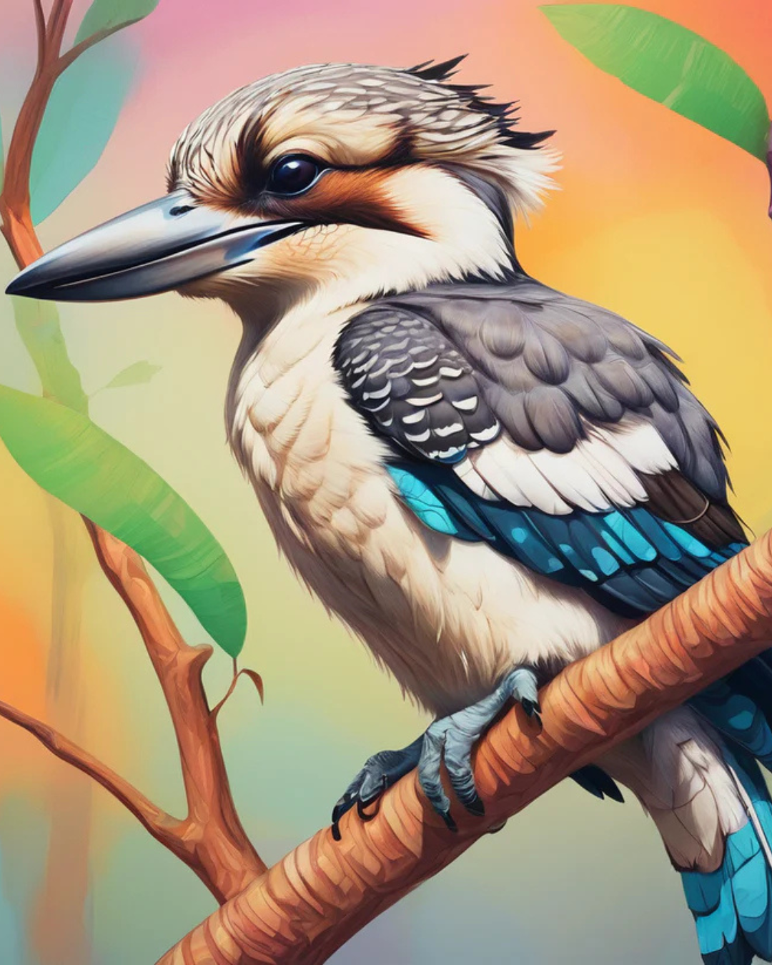 Colorful Kookaburra Wooden Puzzle