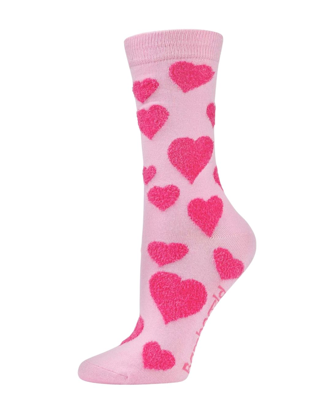 Womens Fluffy Hearts Bamboo Sock