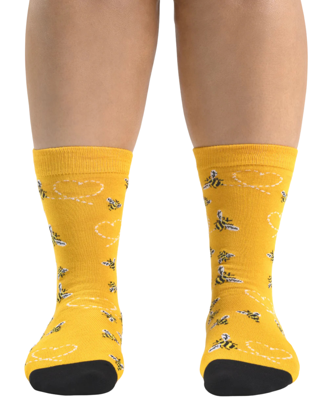 Womens Heart Bees Bamboo Sock
