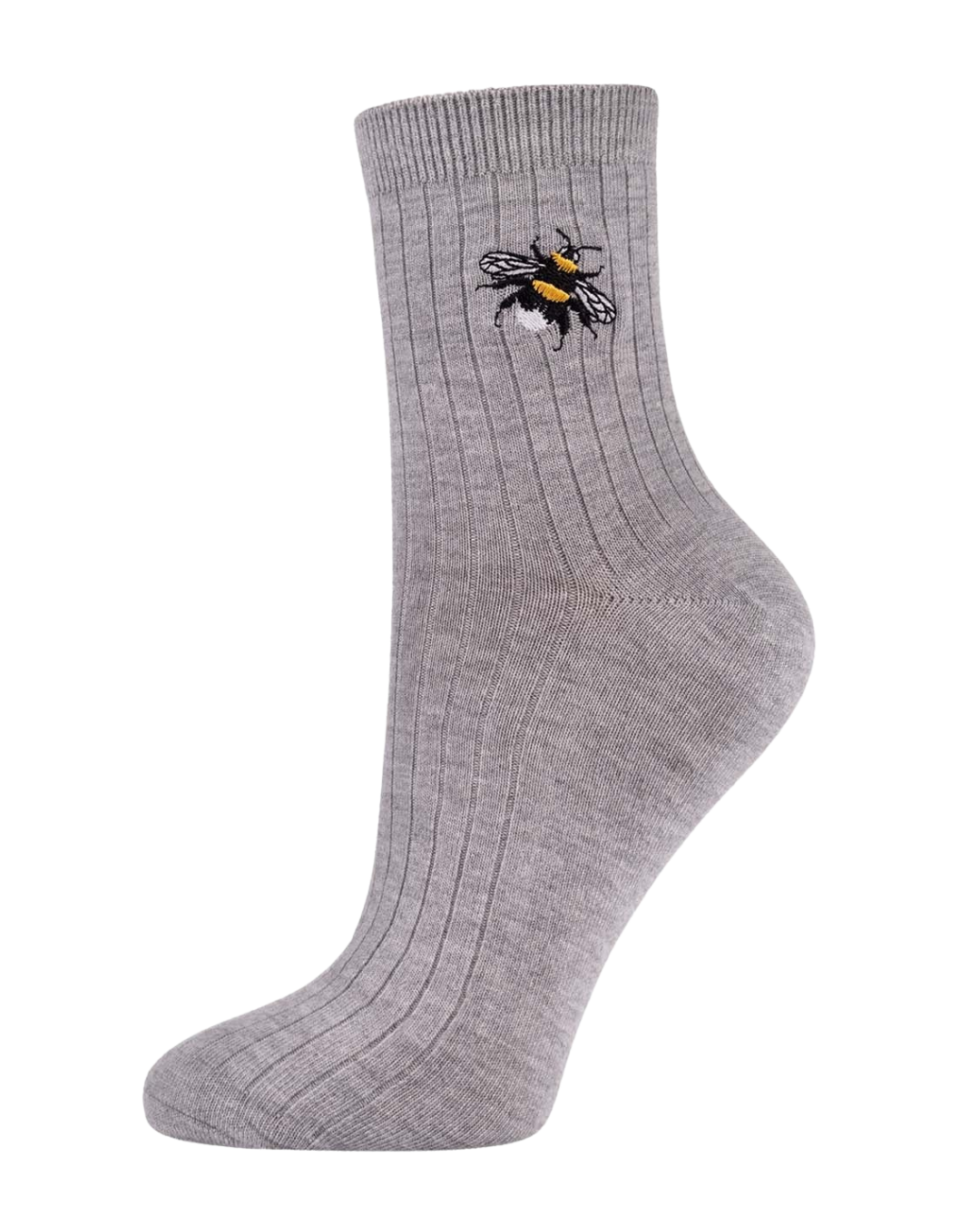 Womens Quarter Crew Bumble Bee Bamboo Sock