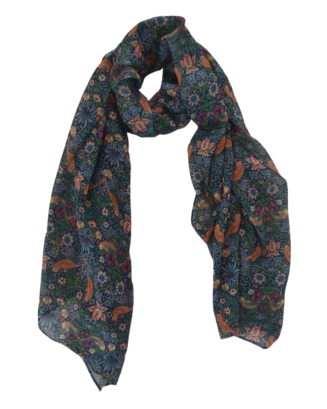 William Morris Scarf - Strawberry Thief Original