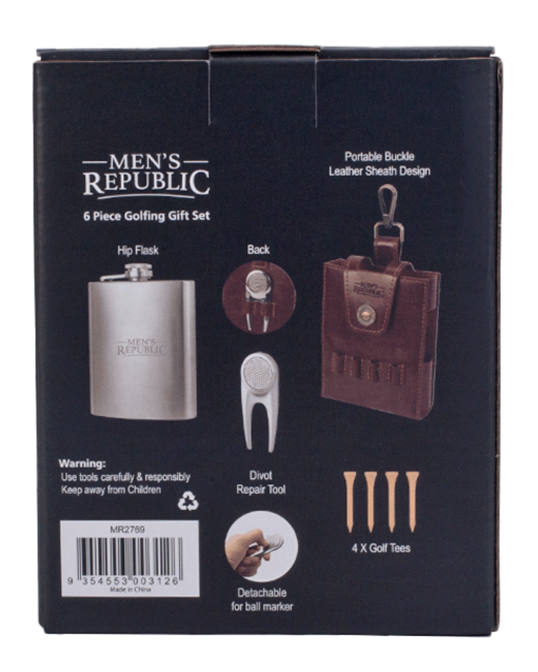 Golfers Luxury Hip Flask Set