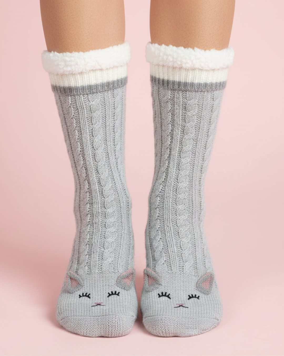 Reading Socks - Grey Cat