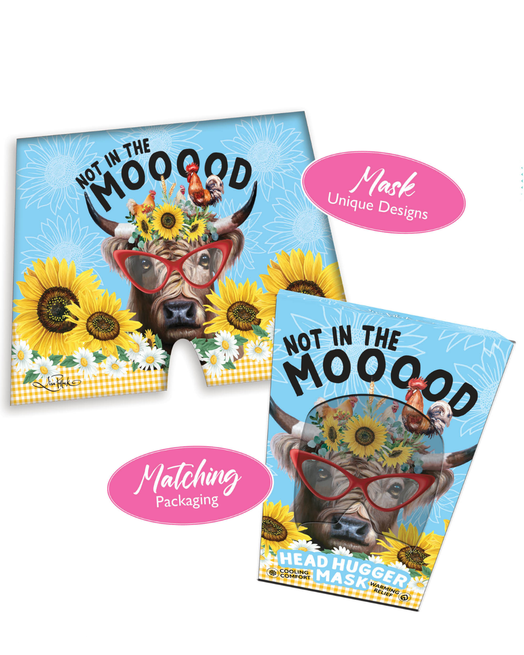 Sunny Cow Not In The Mood - Head Hugger Mask