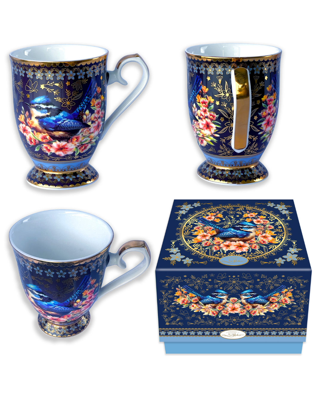 Ceramic Cup - Blue Wrens